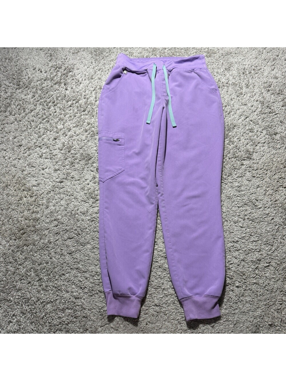 FIGS High-Waisted Zamora Jogger Scrub Pants Women's Size Small Lilac Purple
